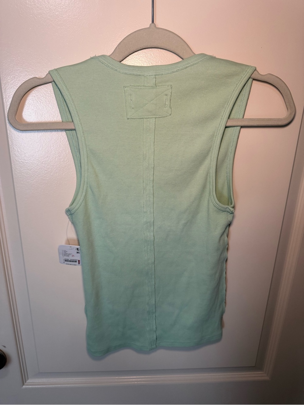 Free People Mint V-Neck Ribbed Tank - Picture 3 of 5